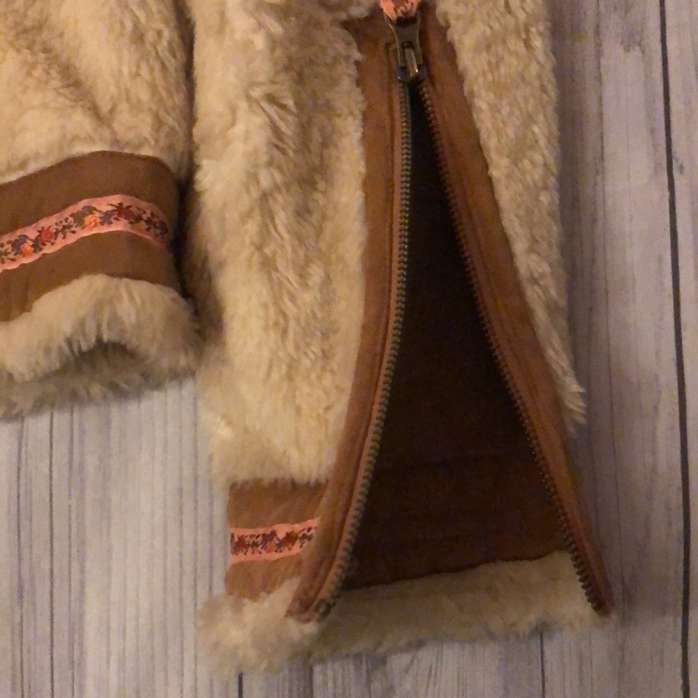 Free People Faux Shearling & Suede Boho Bomber - Picture 5 of 8